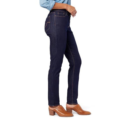 Levi Strauss Signature Gold Women's Classic Taper Jean Mid-Rise Stretch Denim (Also Available in Plus Size), (New) Island Rinse, 14
