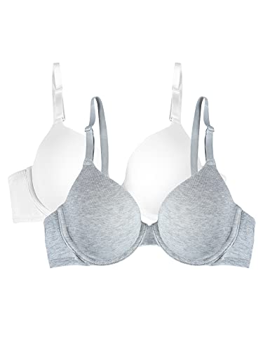 Pink Wear Everywhere Lightly Lined Bra - Fruit of the Loom Women's Smooth Cotton T-Shirt Bra Pack - Ultra-Soft, Flexible, and Invisible Under Tees