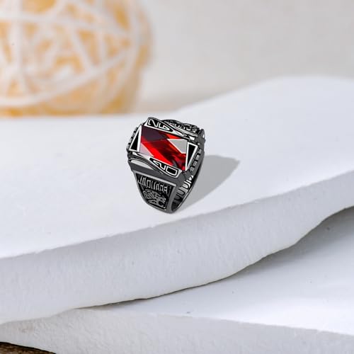 Lypic Personalized Mens Class Ring 925 Sterling Silver High School Ring Custom Graduation Rings for Men Black 4