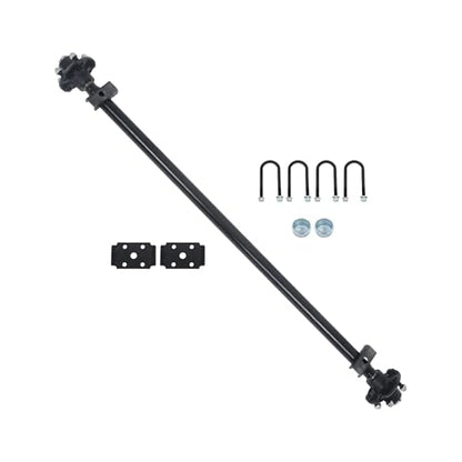 Thomletha Trailer Axle 2000 lbs Axle Beam 5 Lug Trailer Axle 56.5 inch Hub Face 46.5 inch Spring Center