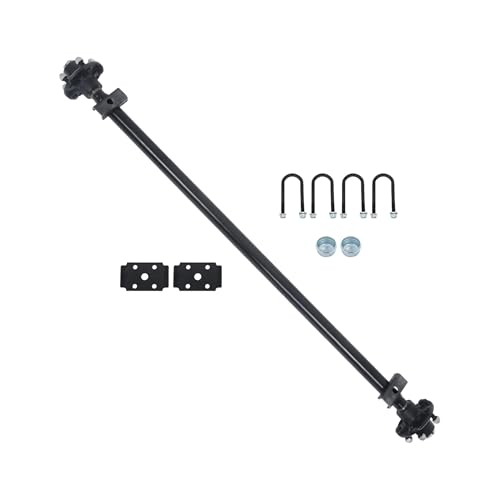 Thomletha Trailer Axle 2000 lbs Axle Beam 5 Lug Trailer Axle 56.5 inch Hub Face 46.5 inch Spring Center