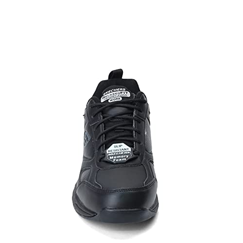 Skechers Men's Work Dighton Athletic Slip Resistant Food Service Shoe, Black, 9.5W