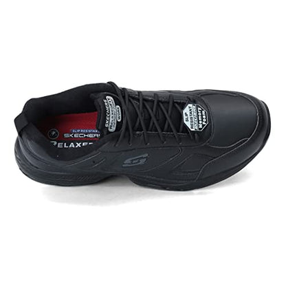 Skechers Men's Work Dighton Athletic Slip Resistant Food Service Shoe, Black, 9.5W