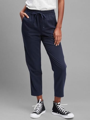 GAP Womens Easy Straight Pull-on Pants, True Indigo 340, Medium Tall US
