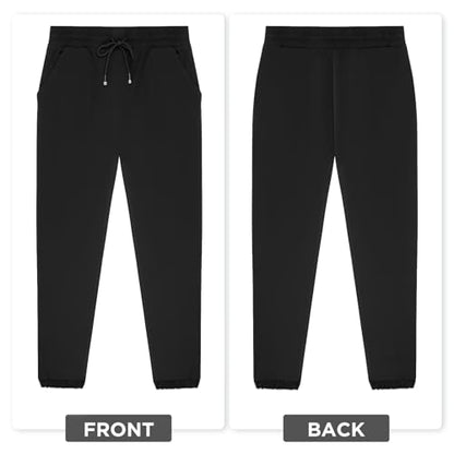 Stanpetix Joggers for Women with Pockets - Black Sports Pants Sweatpants for Running Exercise (Black,L)