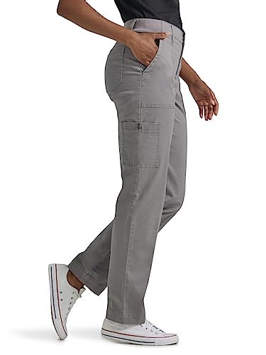 Lee Women's Ultra Lux Comfort with Flex-to-Go Utility Pant HD Gray 14