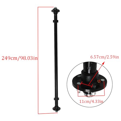 munirater 3500lbs 5x4.5 Bolt Pattern 95 Hub Face 80 Spring Center Trailer Axle U Bolt Kit