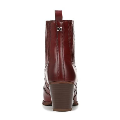 Sam Edelman Women's West Western Boot, Deep Scarlet, 8