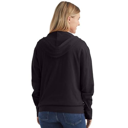 Hanes womens Slub Jersey fashion hoodies, Black, XX-Large US