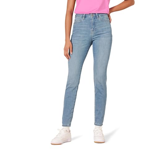 Amazon Essentials Women's High-Rise Skinny Jean Pants, -Light Wash, 10 Regular