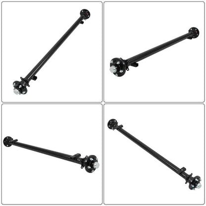 WFLNHB 3,500 lb Idler Trailer Axle 3500 lb Idler 5 Lug 61 Inch Hub Face 46 Inch Spring Center 48 Inch Wide Frame 5 on 4.5 Inch