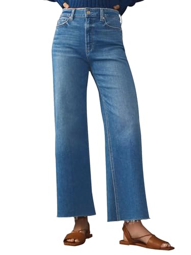 Celine Jeans - Jeans for Women Wide Leg Baggy High Waist Boyfriends Straight Leg Stretchy Denim Pants Trendy Fall 2024 W004-medium Wash
