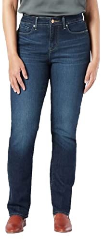 Levi Strauss Signature Gold Women's Modern Straight Jeans Mid-Rise Stretch Denim (Available in Plus Size), Angel Island, 14 Regular