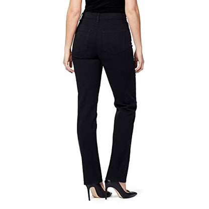 Gloria Vanderbilt Women's Amanda Classic High Rise Tapered Jean Standard, Black, 10
