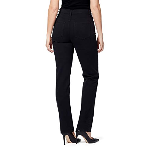 Gloria Vanderbilt Women's Amanda Classic High Rise Tapered Jean Standard, Black, 10