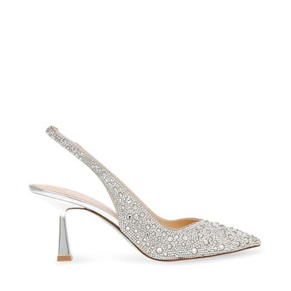 Betsey Johnson Women's Clark Pump, Silver, 6