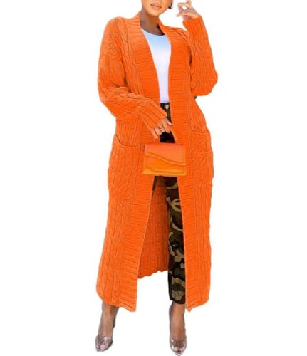 Nimsruc Cardigan Sweaters for Women Casual Orange