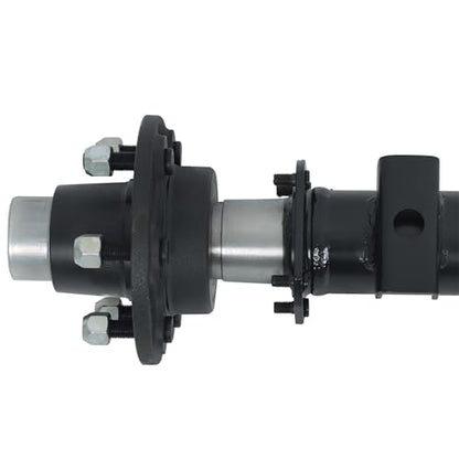 Thomletha 6000lbs Capacity Trailer Axle 6 Lug-5.5 Trailer Axle 73 Hub Face 58 Spring Center