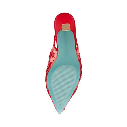 Betsey Johnson Women's Nikki Pump, Red, 7.5