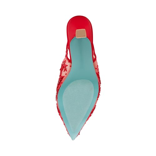 Betsey Johnson Women's Nikki Pump, Red, 7.5