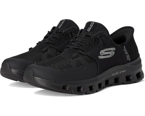 Skechers Men's Slip-Resistant Glide-Step Pro Slip-ins Work Sneakers, Black, 8.5