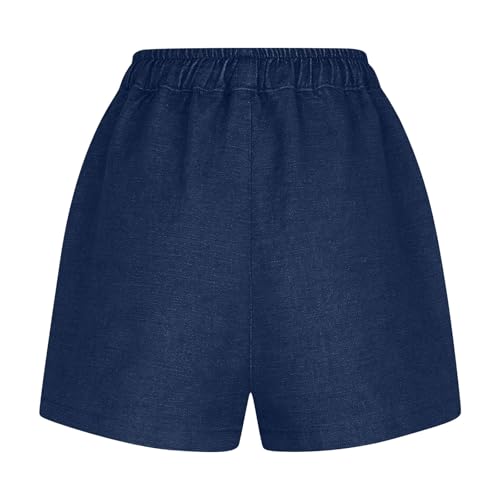 LRMQS Jean Shorts Womens Stretchy High Waisted Lightweight Summer Casual Loose Pull on Trendy Drawstring Denim Shorts