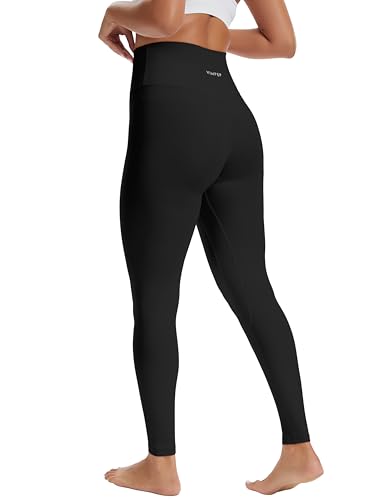 VIMPEP Women’s Buttery Soft High Waisted 25” Inseam Leggings No Front Seam Yoga Pants Tummy Control, for Workout Lounge YJ03 Black M