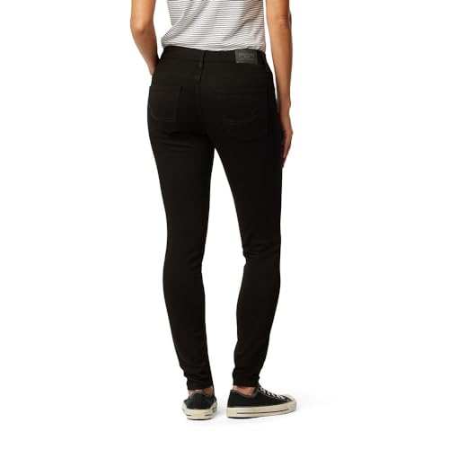 Levi Strauss Signature Gold Women's '03 Essential Mid-Rise Skinny Jeans Stretch Denim (Also Available in Plus), Noir, 10