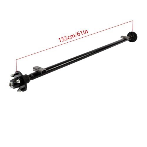 Thomletha Trailer Axle 2000 lbs Axle Beam 4 Lug Trailer Axle 61 inch Hub Face 46 inch Spring Center