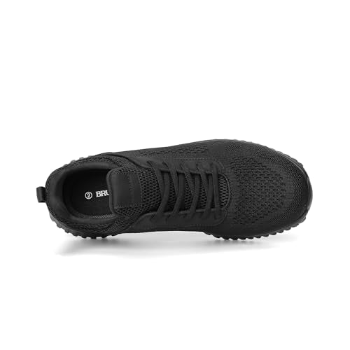 Bruno Marc Men's Non Slip Work Shoes Walking Zapatos Trabajo Black & Lightweight Food Service Chef Kitchen Restaurant Resistant Sneakers,Size 11W,Black,SBFO23001M-W
