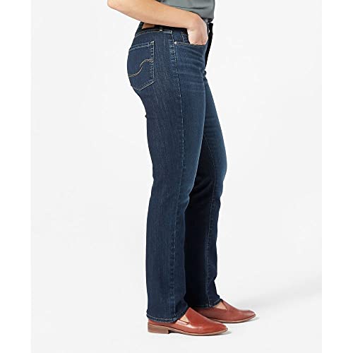 Levi Strauss Signature Gold Women's Modern Straight Jeans Mid-Rise Stretch Denim (Available in Plus Size), Angel Island, 14 Regular