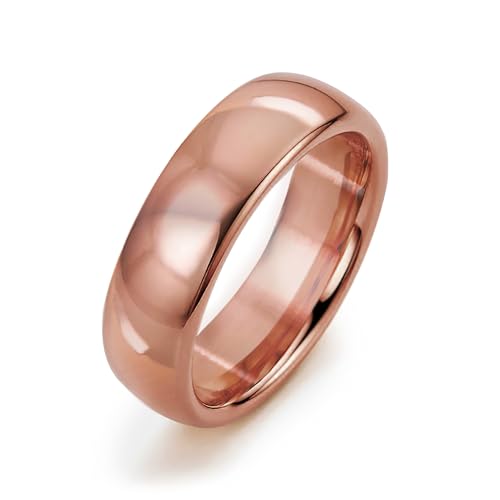 IVY & BAUBLE Pure Uncoated Solid Copper Ring for Men & Women — Lab-Tested, Raw Authentic Copper Band, Wellness Jewelry, Crafted in USA, 6mm, Size 10