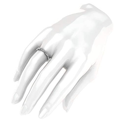 Sterling Silver 2.5mm Petite Twisted Vine Genuine Moissanite Ring Wedding Band Matching Ring (6)