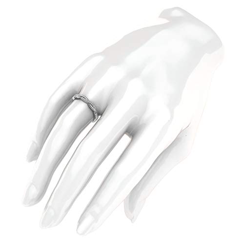 Sterling Silver 2.5mm Petite Twisted Vine Genuine Moissanite Ring Wedding Band Matching Ring (6)