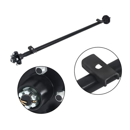 Thomletha Trailer Axle 2000 lbs Axle Beam 5 Lug Trailer Axle 61 inch Hub Face 46 inch Spring Center
