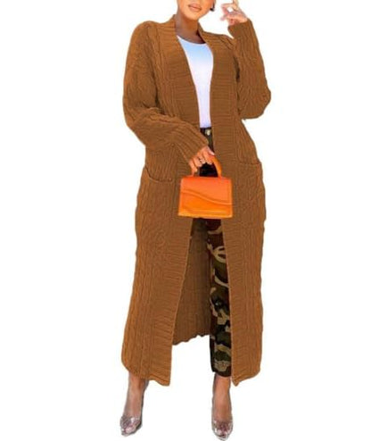 Nimsruc Cardigan Sweaters for Women Casual Red Brown