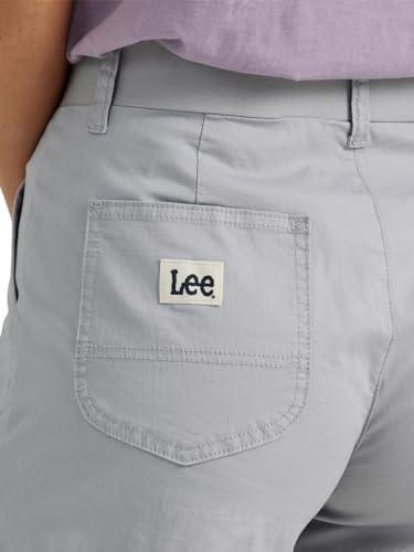 Lee Women's Ultra Lux Comfort with Flex-to-Go Utility Bermuda Short Material Gray 12