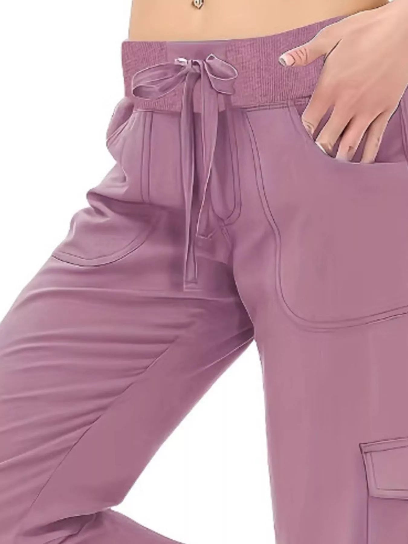 Relaxed Fit Active Pants with Drawstring Waist