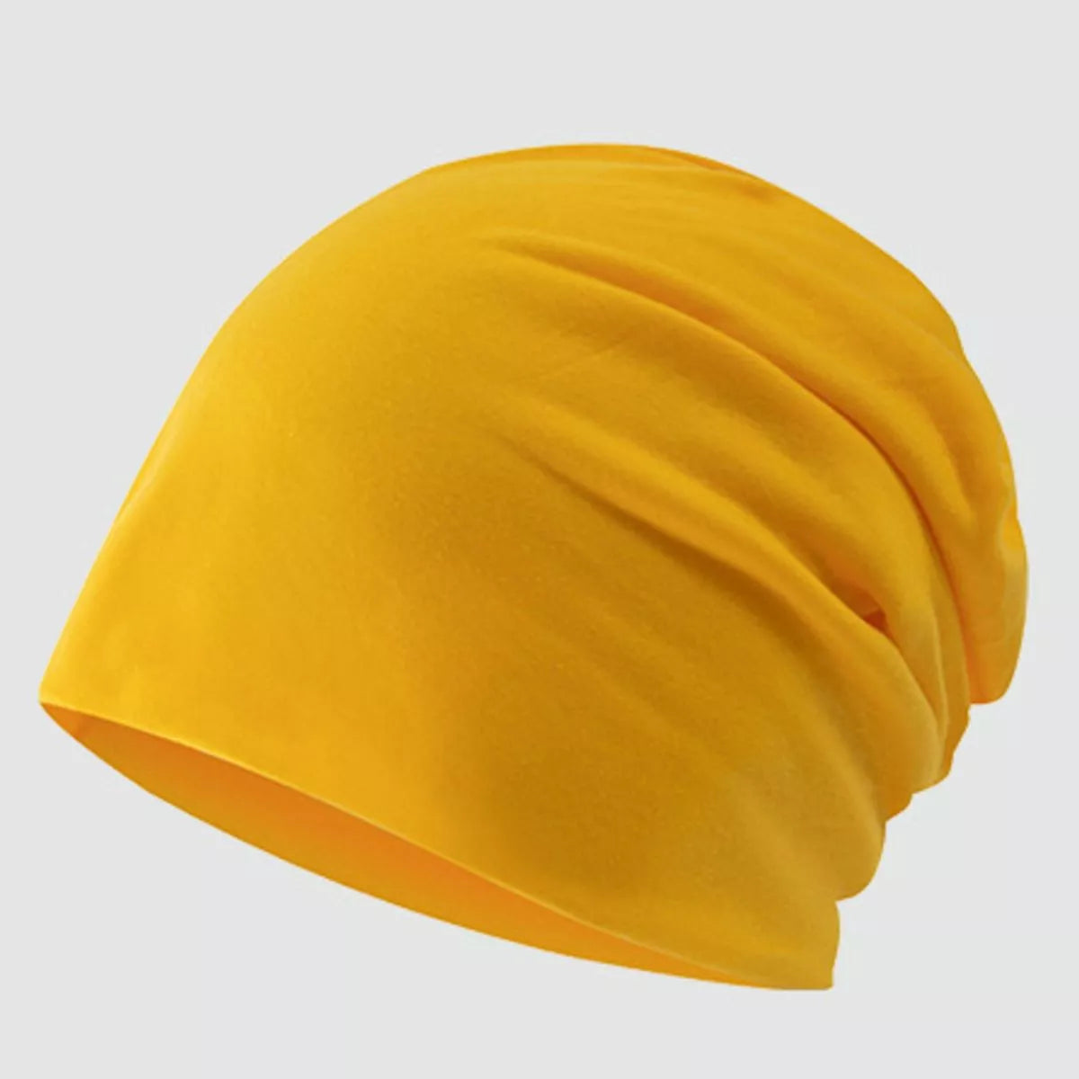 Slouchy Beanie Hat Yellow One Size