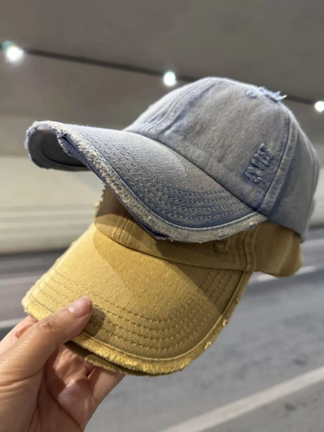 Distressed Solid Color Baseball Cap