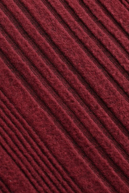 Ribbed Cutout Round Neck Bodysuit