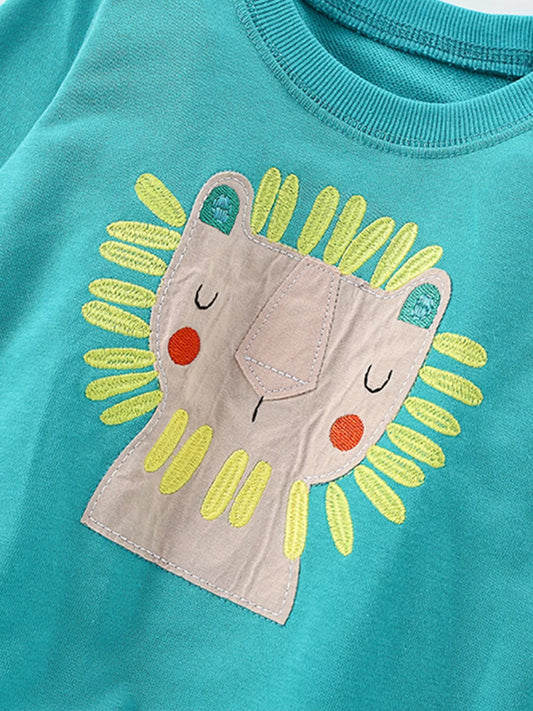 Children's Cute Lion Crewneck Sweatshirt