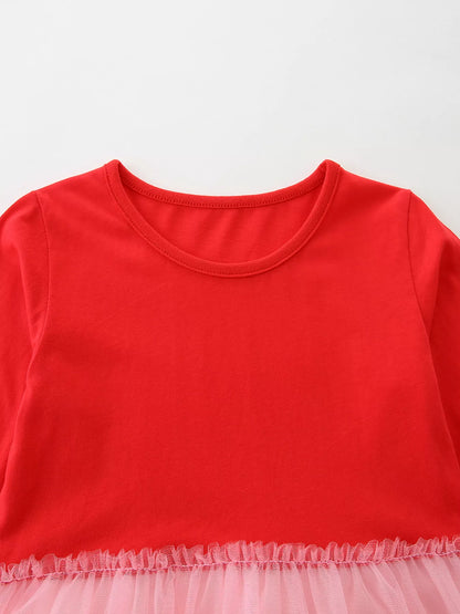 Children's Ballerina Applique Tulle Dress