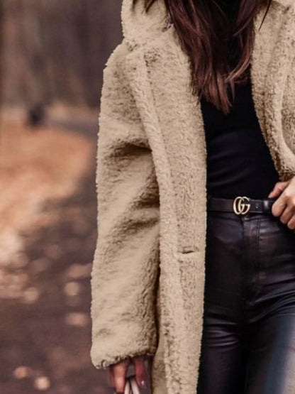 Teddy Bear Hooded Longline Outerwear