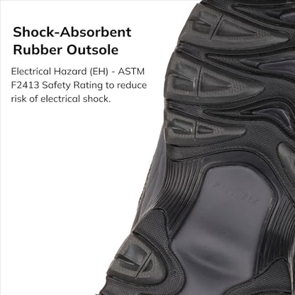 Skechers Men's Work Cankton Steel Toe Construction Shoe, Black/Charcoal, 13W