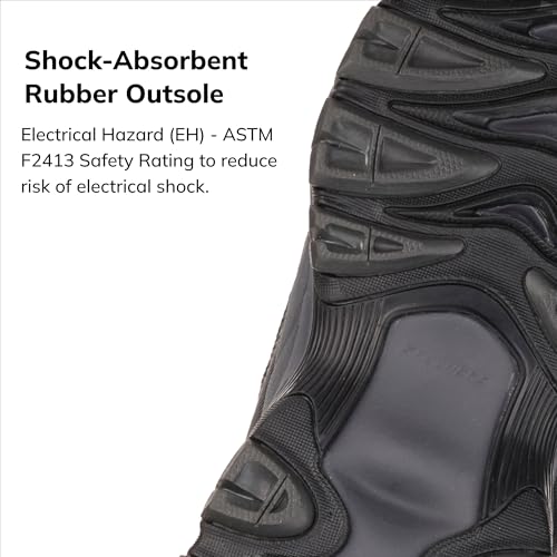 Skechers Men's Work Cankton Steel Toe Construction Shoe, Black/Charcoal, 13W