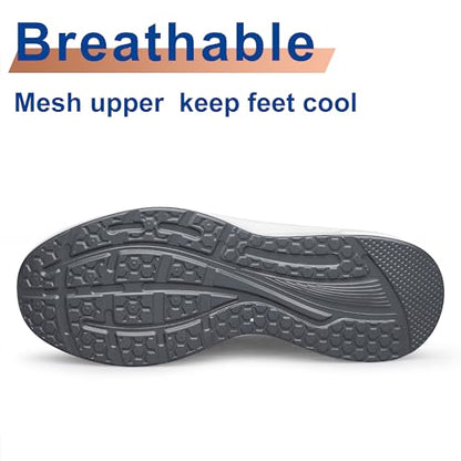 Walking Shoes for Women Comfort Non Slip Breathable Tennis Shoes Work Shopping Travel Sneakers Dark Grey Size 8.5