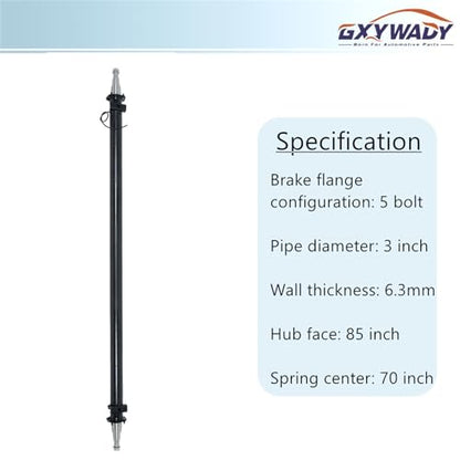 GXYWADY Trailer Axle Only Beam with Idler 7000lbs 85 Inch Hub Face 70 Inch Spring Center