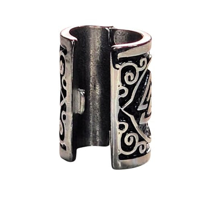 VALHALLA Valknut Hair Beads Opener Viking Beard Bead 316L Steel Silver Stainless Steel Large, Stainless Steel (Extra Large)