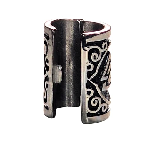 VALHALLA Valknut Hair Beads Opener Viking Beard Bead 316L Steel Silver Stainless Steel Large, Stainless Steel (Extra Large)